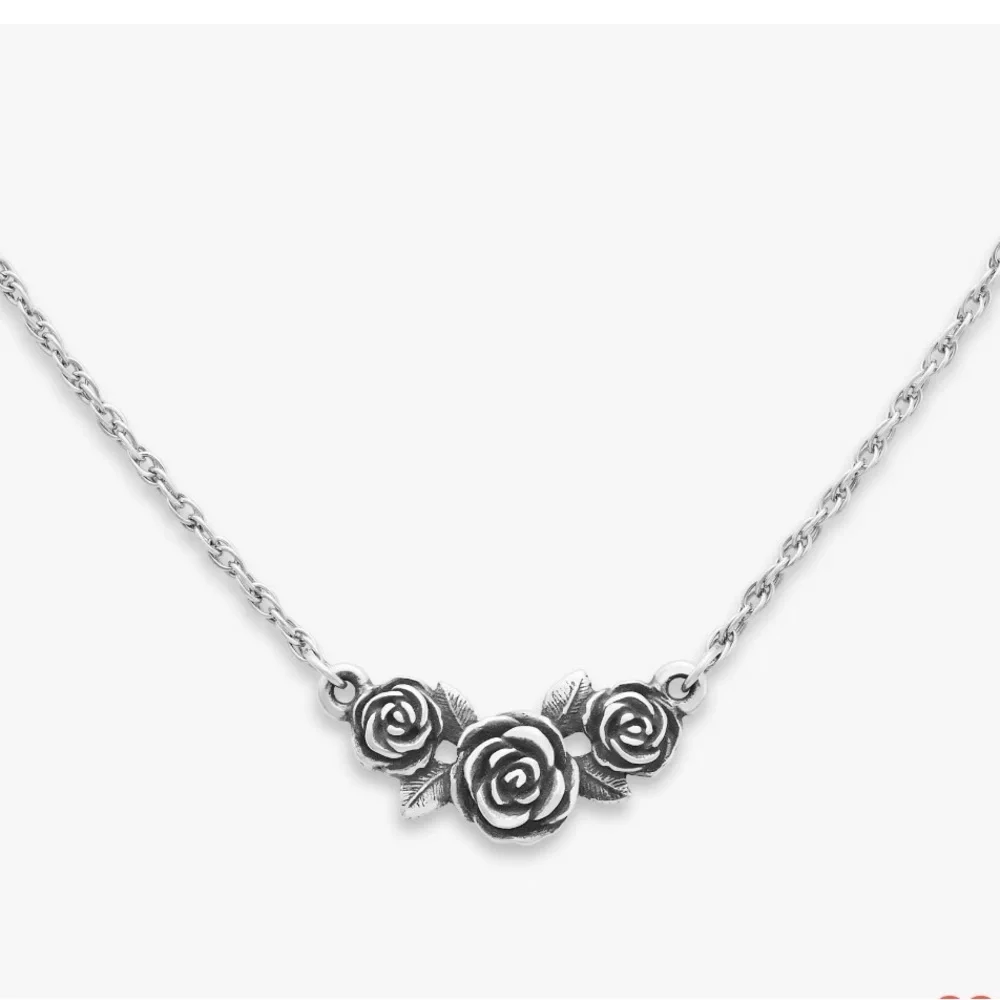 James Avery Sterling Silver Rose Necklace - Picture 3 of 6